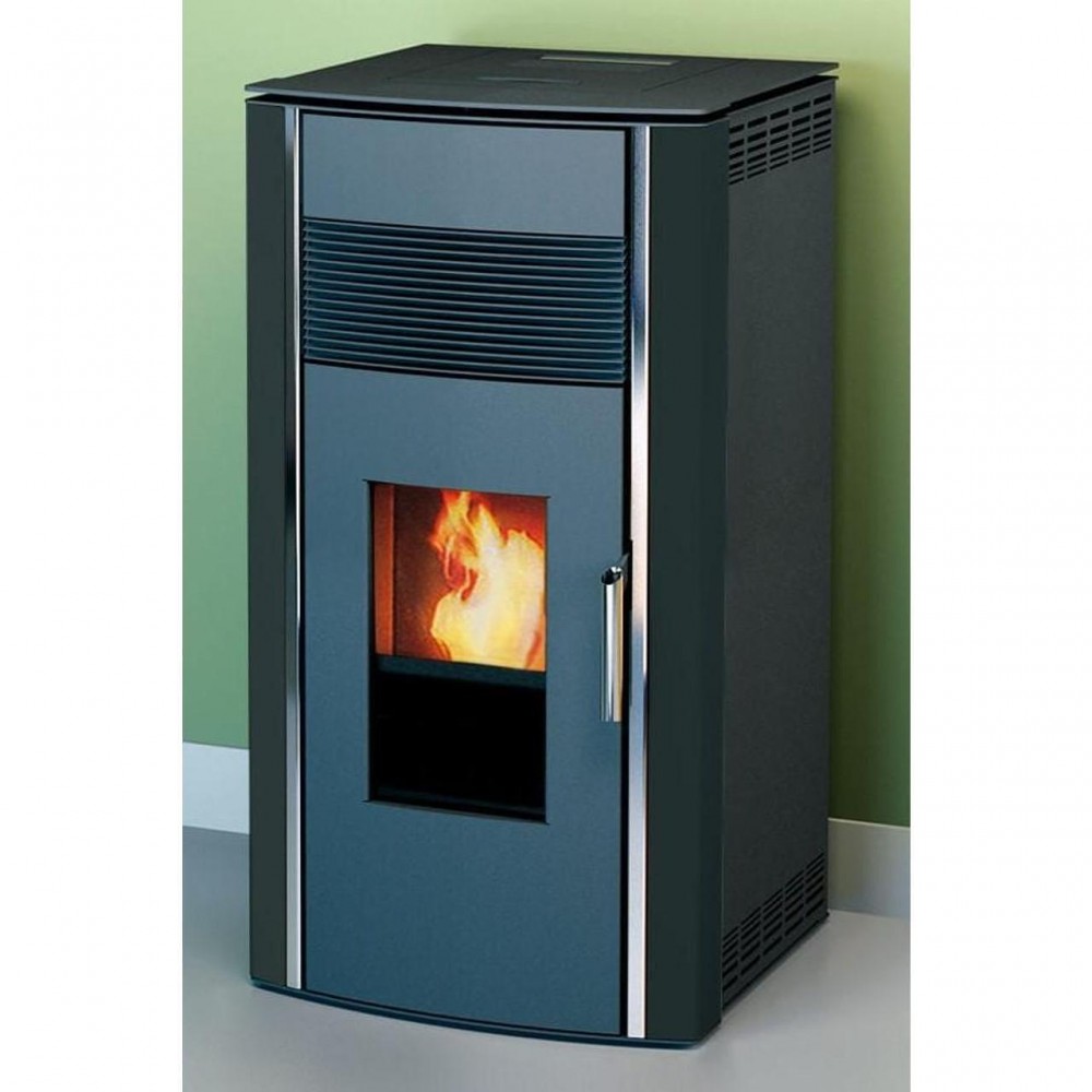 Pelletskamin Alfa Plam Luca Svart, 8kW | Luftpelletskaminer | Pelletskaminer |