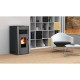 Pelletskamin Alfa Plam Luca Svart, 8kW | Luftpelletskaminer | Pelletskaminer |