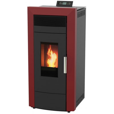 Vattenmantlad pelletskamin Alfa Plam Commo Bordeaux, 22.5kW - Produktjämförelse