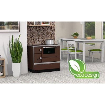 Vedspis med ugn Alfa Plam Alfa 90 H Favorit Brun, 6,4 kW - Vedspisar / Vedspisar med ugn
