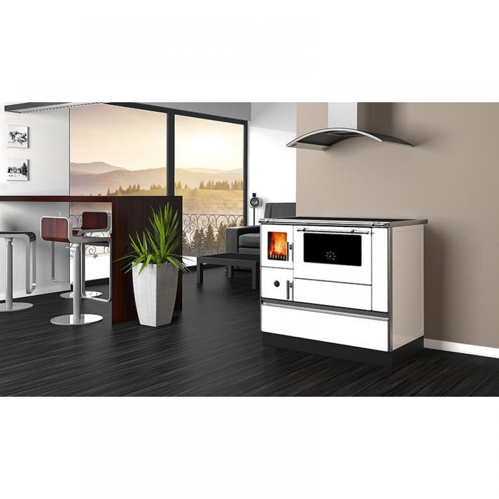 Vedspis med ugn Alfa Plam Dominant 90H Vit, 6,5 kW | Vedspisar / Vedspisar med ugn |  |