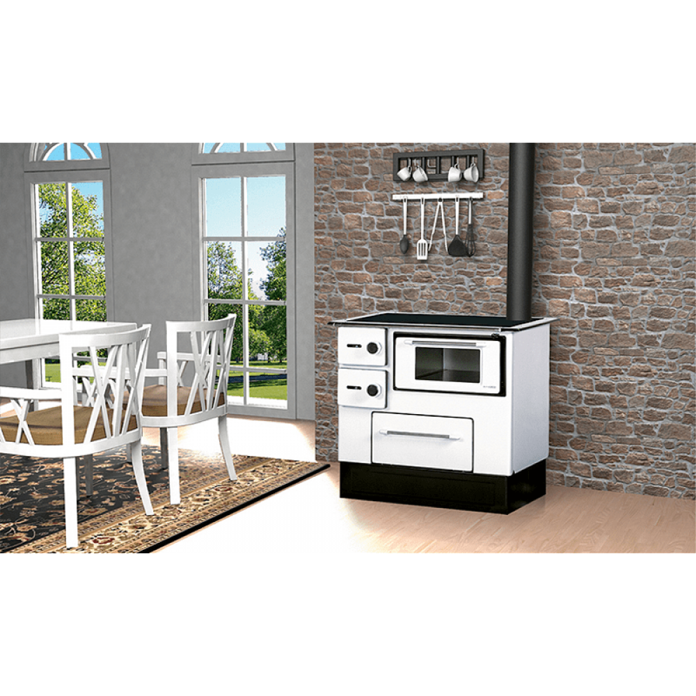 Vedspis med ugn Alfa Plam Regular 46 Vit, 5 kW | Vedspisar / Vedspisar med ugn |  |