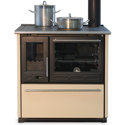 Vedspis med ugn Plamen 850 Glas N, 8kW - Braskaminer