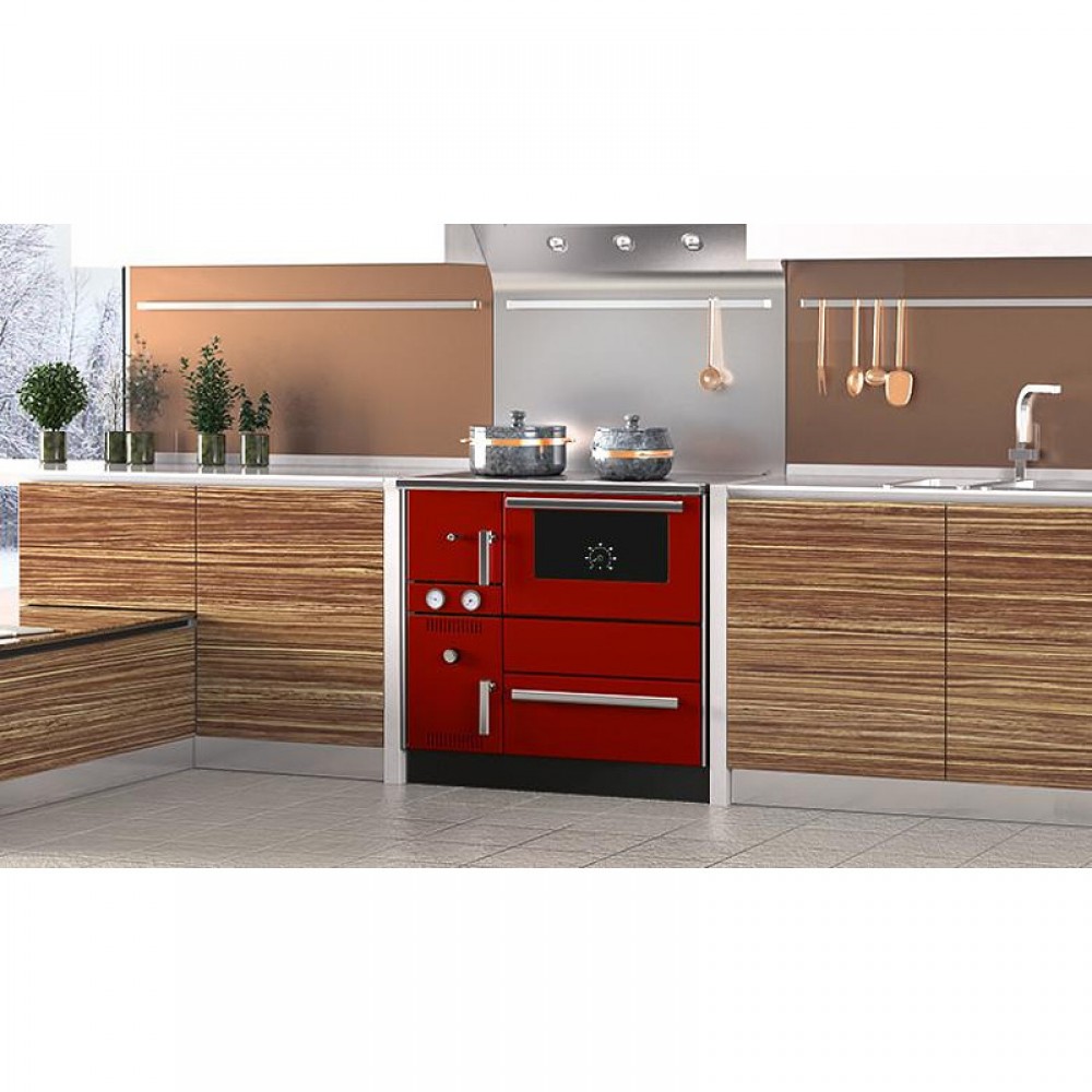 Vattenmantlad vedspis med ugn Alfa Plam Alfa Term 20 Röd, 23 kW | Vedspisar / Vedspisar med ugn |  |