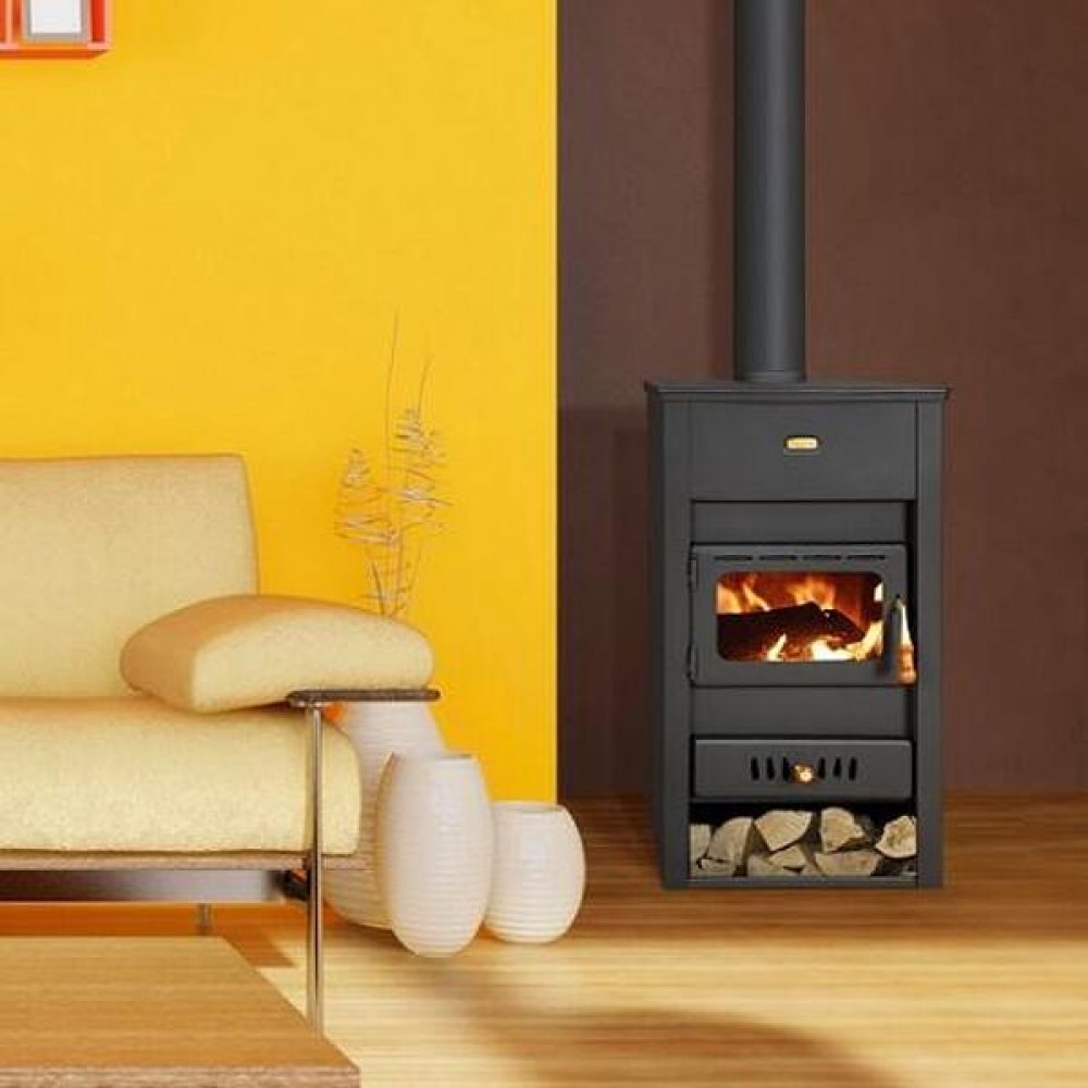Braskamin Prity K2 CP med gjutjärnstopp, 10,4 kW | Luftbraskaminer | Braskaminer |