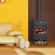 Braskamin Prity K2 CP med gjutjärnstopp, 10,4 kW | Luftbraskaminer | Braskaminer |