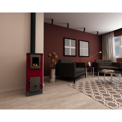 Braskamin Alfa Plam Vulkan S, Röd, 4 kW  - Produktjämförelse