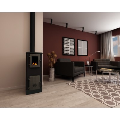 Braskamin Alfa Plam Vulkan S, Antracit, 4 kW - Produktjämförelse
