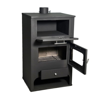 Wood burning stove with oven Zvezda GF 16.5kW, Log - Braskaminer