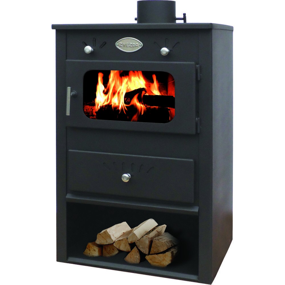 Wood burning stove Zvezda 1VR 9, 14kW, Log