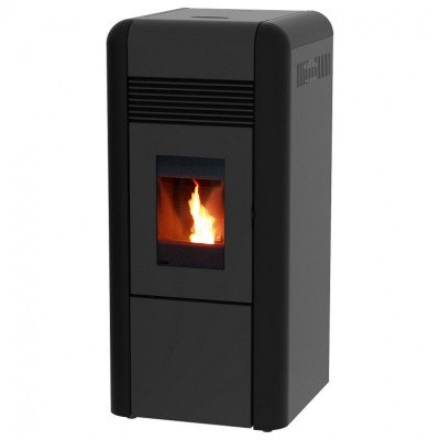 Vattenmantlad pelletskamin Alfa Plam Dino Svart, 17kW - Produktjämförelse