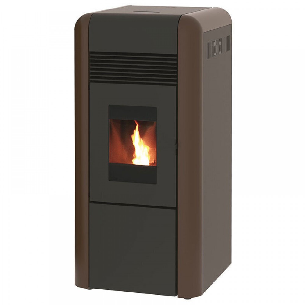 Vattenmantlad pelletskamin Alfa Plam Dino 27 Brun, 27kW | Vattenmantlad pelletskaminer | Pelletskaminer |