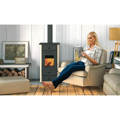 Braskamin Alfa Plam Elita 3, Elfenbensvit, 7kW - Produktjämförelse