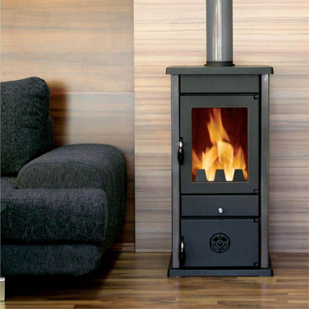 Vattenmantlad braskamin MBS Thermo Vesta, Svart, 9kW | Vattenmantlad braskaminer | Braskaminer |