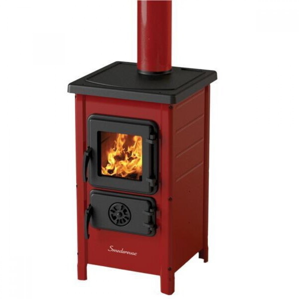 Braskamin MBS Happy, Röd, 6 kW | Luftbraskaminer | Braskaminer |