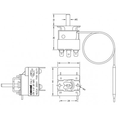 Capillary electromechanical thermostat Cewal, CTR - Produktjämförelse