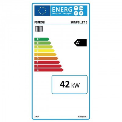 Pelletspanna Ferroli SUN PELLET 6, 42 kW - Pelletspannor (uppsättning)