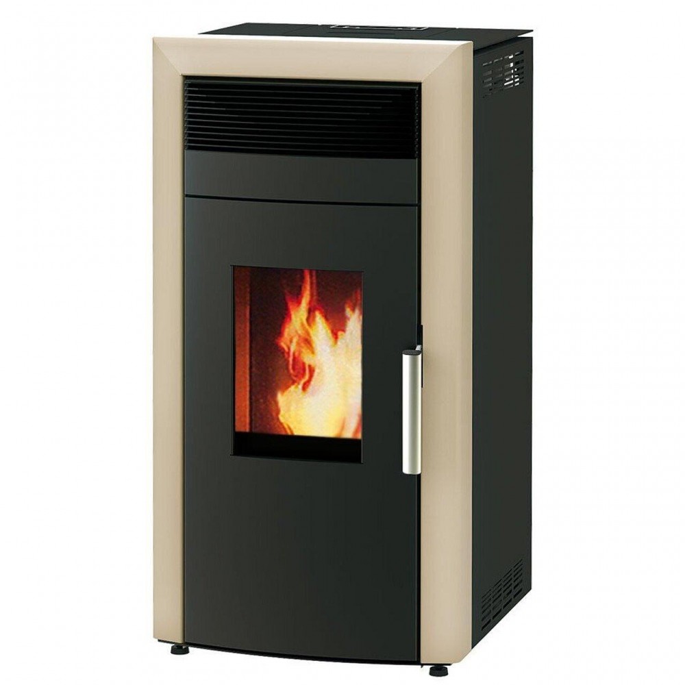 Vattenmantlad pelletskamin Alfa Plam Commo 12 Elfenben, 12kW | Vattenmantlad pelletskaminer | Pelletskaminer |