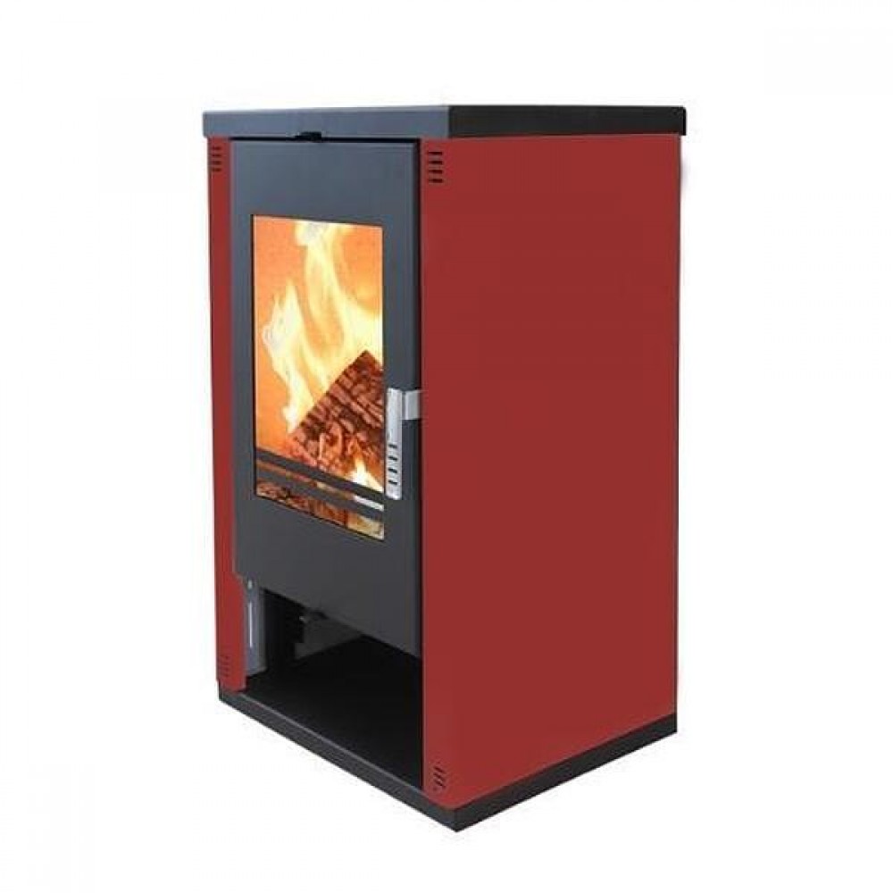 Braskamin Verso Theia, Bordeaux, 9kW | Luftbraskaminer | Braskaminer |