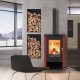 Braskamin Verso Theia, Bordeaux, 9kW | Luftbraskaminer | Braskaminer |