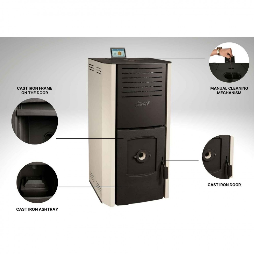 Pelletspanna Balkan Energy Aurora B, 30kW | Pelletspannor | Pellets |