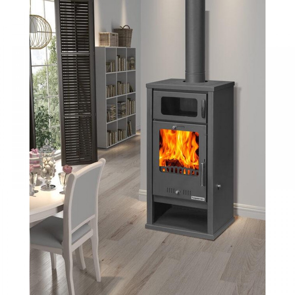Braskamin med ugn Balkan Energy Troy, 7.8 kW | Luftbraskaminer | Braskaminer |