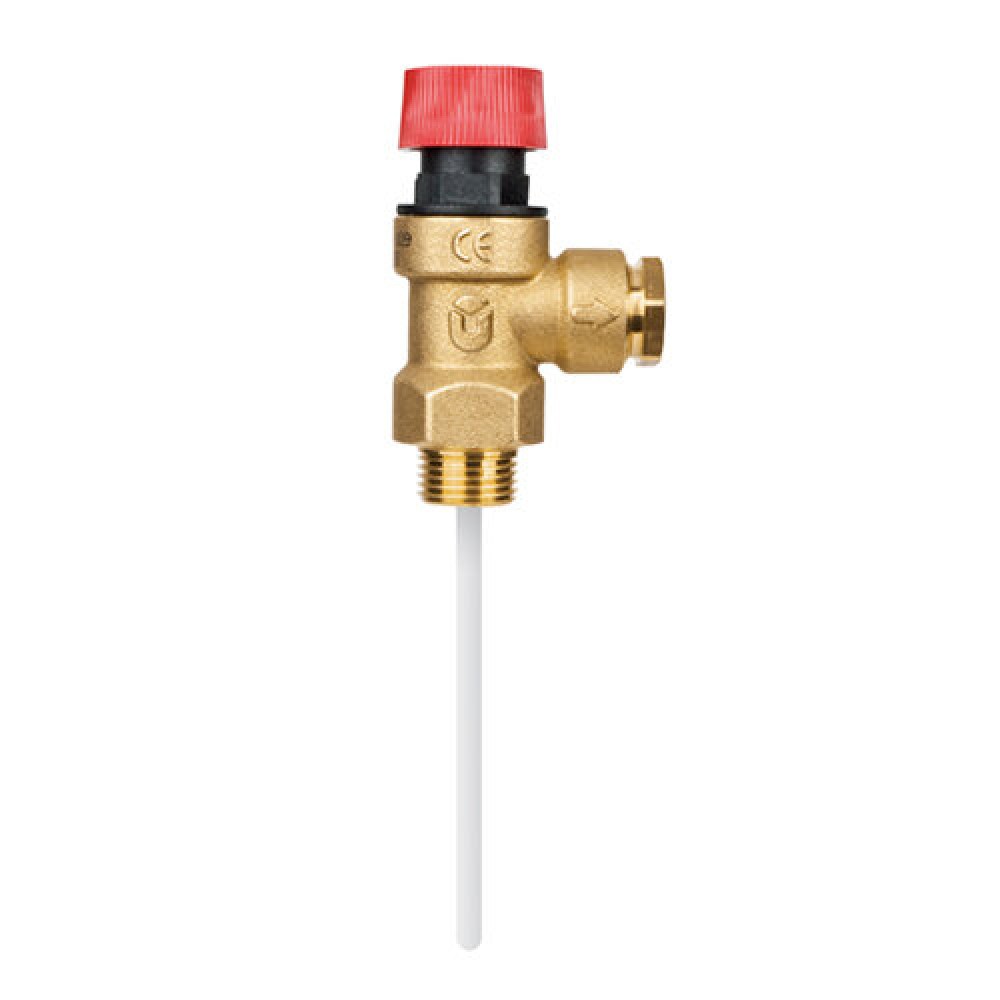 Dubbelfunktionell säkerhetsventil temperatur och tryck, storlek ⌀18 x 1/2" | Safety valves | Safety Devices |