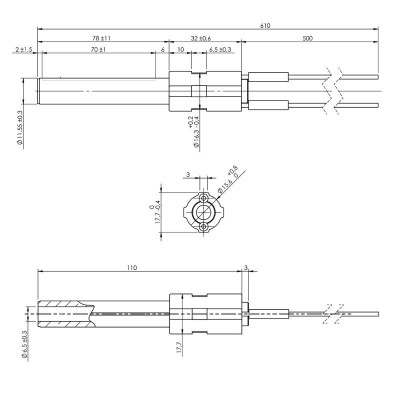 Keramiskt tändelement pelletskaminför BURNiT, Palazzetti och andra, total längd 113mm, 260W - Produktjämförelse