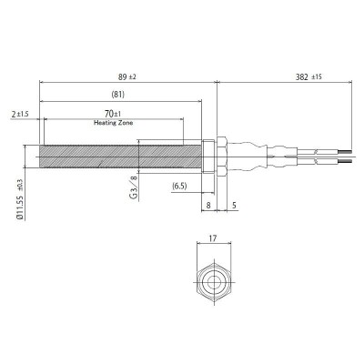 Keramiskt tändelement pelletskamin för La Nordica, Ecoteck, Karmek One, Ravelli med flera, total längd 94mm, 300W - Produktjämförelse