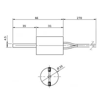 Tändelement pelletskamin ComfortBilt, Edilkamin, total längd 66mm, 90 - 100W till 24 Volt AC - Produktjämförelse