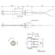 Tändelement pelletskamin Eco Spar, BURNiT, ComfortBilt, total längd 123mm, 120W till 24V | Tändelement pelletskamin | Pelletskamin reservdelar |