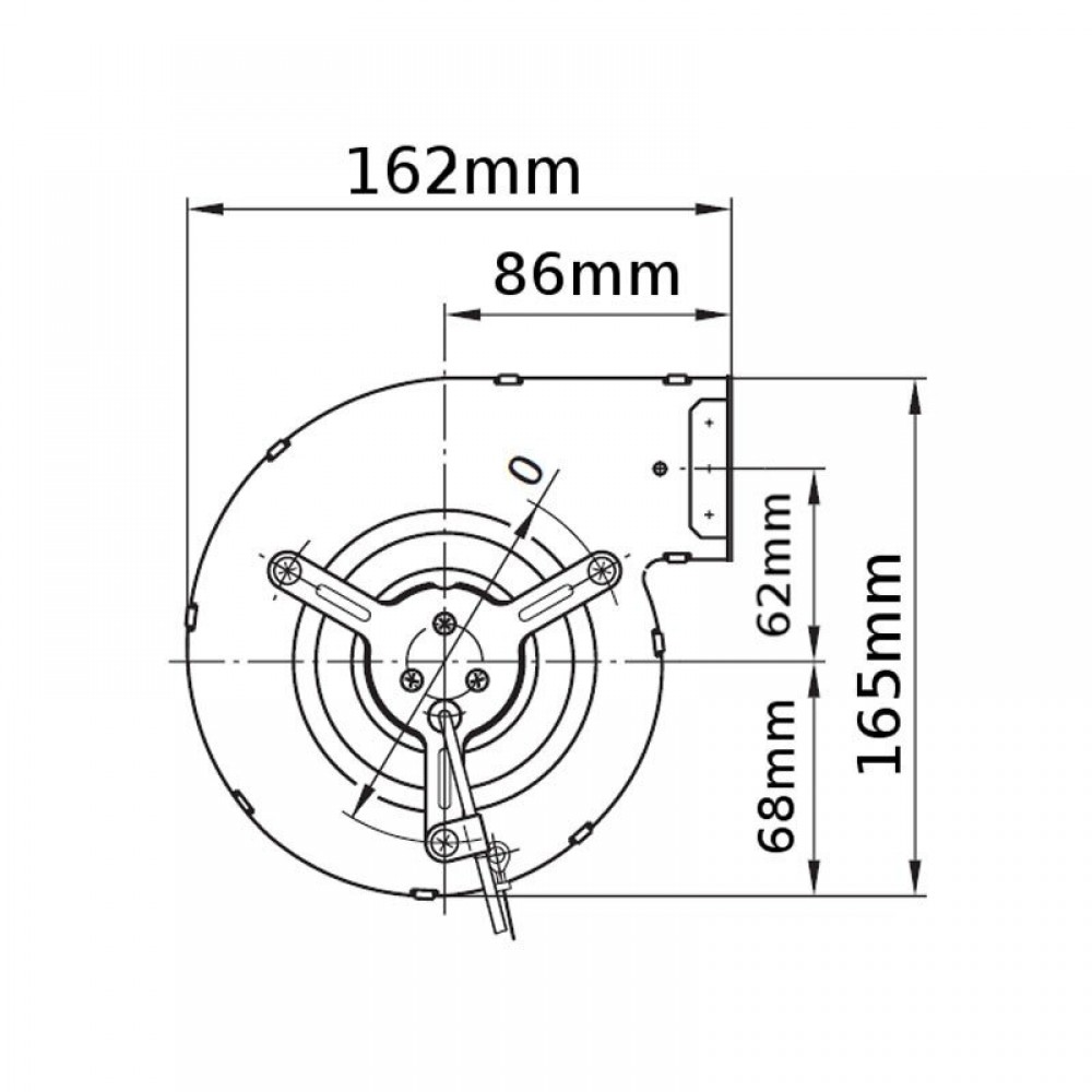 Centrifugalfläkt EBM för pelletskaminer Caminetti Montegrappa, Ecoteck, MCZ, Palazzetti, Ravelli, Royal med flera, flöde 265 m³/h | Fläkt pelletskamin | Pelletskamin reservdelar |