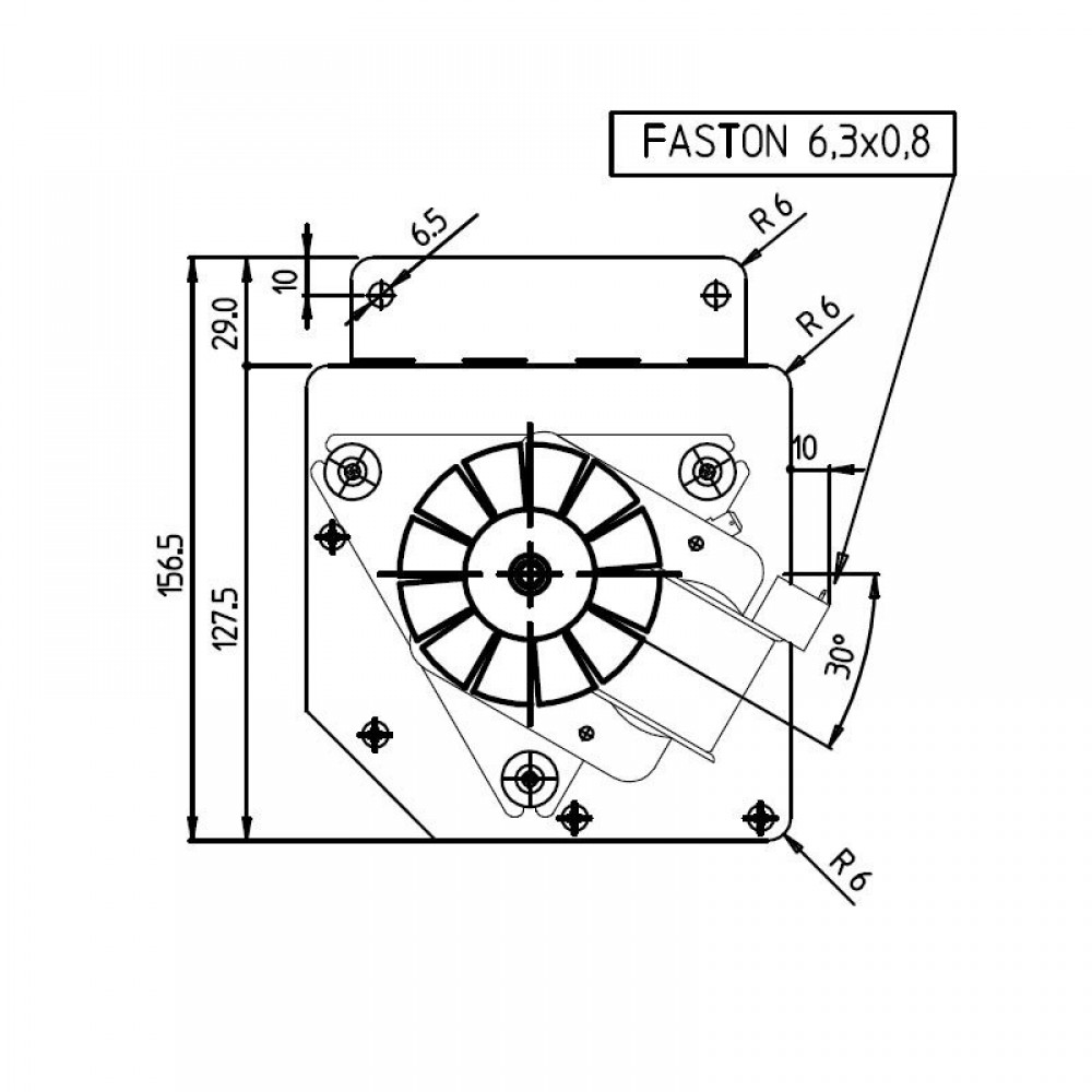 Tangentialfläkt Fergas för pelletskaminer Edilkamin och andra med Ø80 mm, Flöde 410 m³/h | Fans and Blowers | Pelletskamin delar |