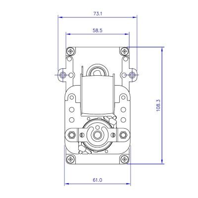 Hålaxelväxelmotor Mellor KB1004, 5 RPM för pelletskamin Karmek One, Eurostek m.fl. - Växelmotorer pelletskamin