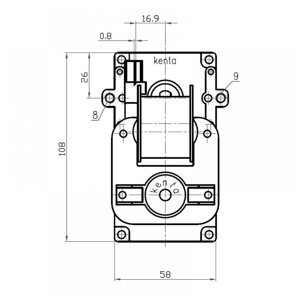 Hålaxelväxelmotor Kenta K9117157, 5 RPM för pelletskamin Cadel, Deville, Eurofiamma, Italflame, Karmek One, Puros, Qlima, Zibro, MG, Eurostek m.fl. | Växelmotorer | Pelletskamin delar |