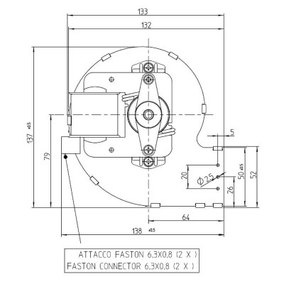 Centrifugalfläkt Fergas för pelletskaminer Ecoforest, Edilkamin, Italiana Camini, flöde 258 m³/h - Produktjämförelse