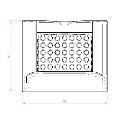 Gjutjärn brännarkorg för pelletskamin, 118 x 99mm - Brännarkorg pelletskamin