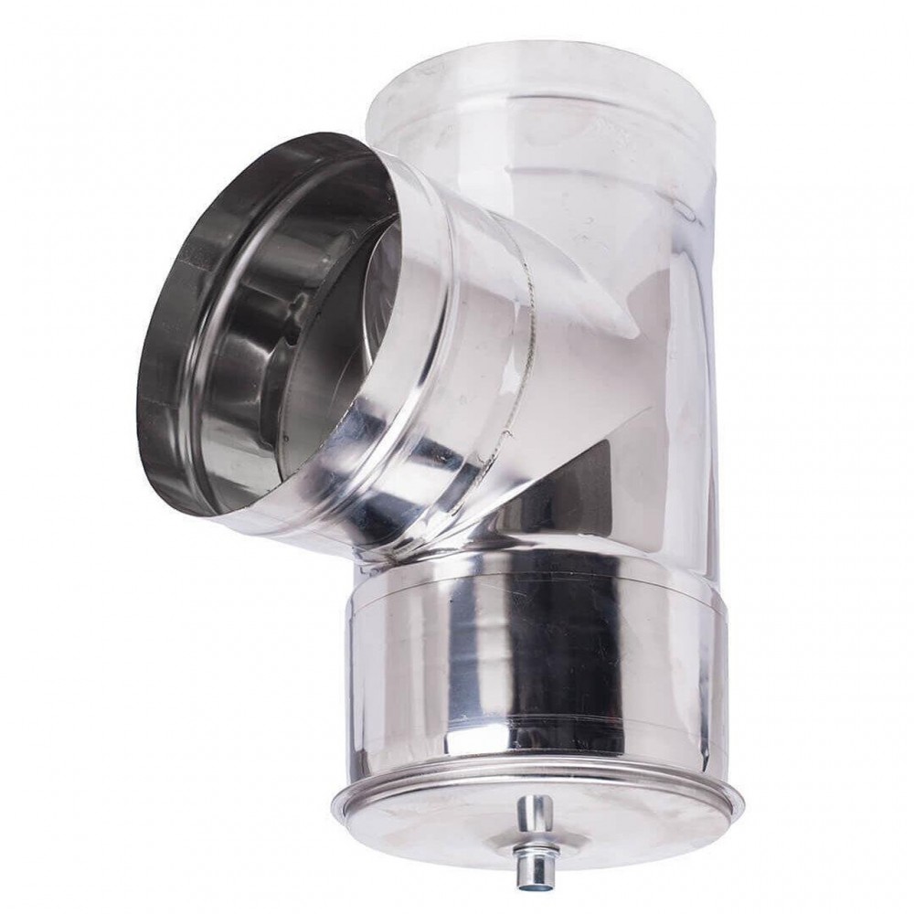 Premodul skorsten för pelletskamin, rostfritt stål AISI 304, 80-130mm - 80-150mm | Premodul skorsten | Skorstenar |