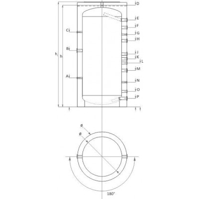 Ackumulatortank Sunsystem, modell P 500, Kapacitet 500L kärl - Produktjämförelse