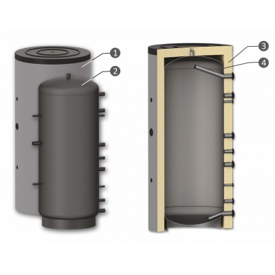 Buffer Tank Sunsystem, Model P 2000, Capacity 2000L, Industrial Vessel - Produktjämförelse
