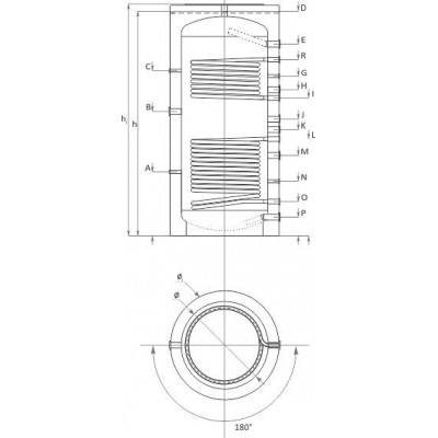 Ackumulatortank Sunsystem, modell PR2 300, Kapacitet 300L, Två värmeväxlande slingor Kärl - Produktjämförelse