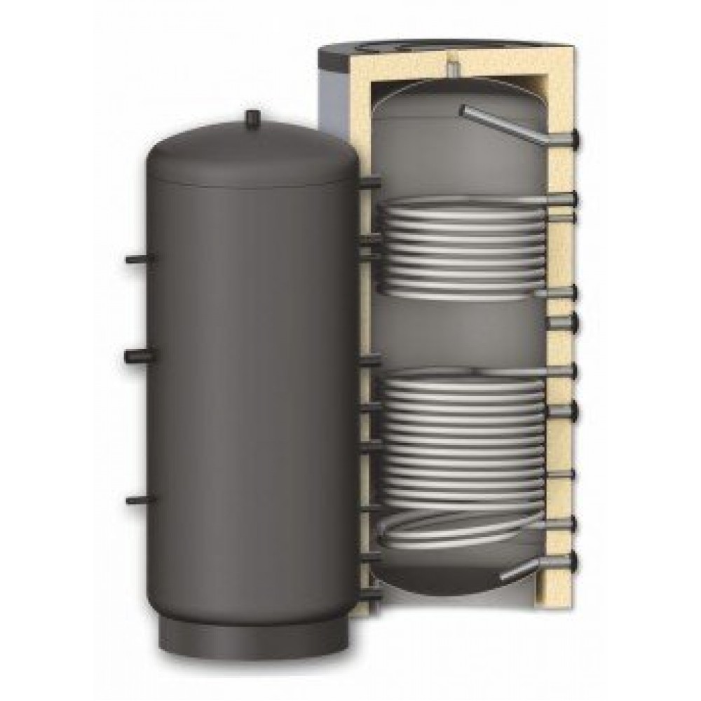 Buffer Tank Sunsystem, Model PR2 800, Capacity 800L, Two heat exchanging coils Vesse;
