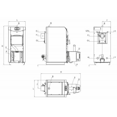 Pelletspanna BURNiT WBS AC Pellet 60 Active 90 - Pell 70, 65kW - Pelletspannor (uppsättning)