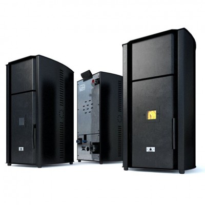Pellet boiler Eco Spar Auriga B, 25kW - Vattenmantlade pelletskaminer