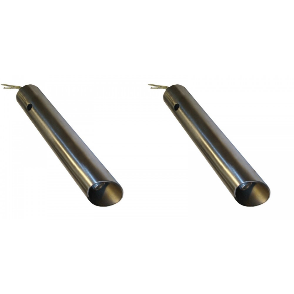 Tändelement pelletsbrännare med luftkanaliseringsrör för Ferroli, Anselmo Cola med flera, total längd 130mm, 350W - x2 | Tändelement pelletsbrännare | Pelletsbrännare reservdelar |