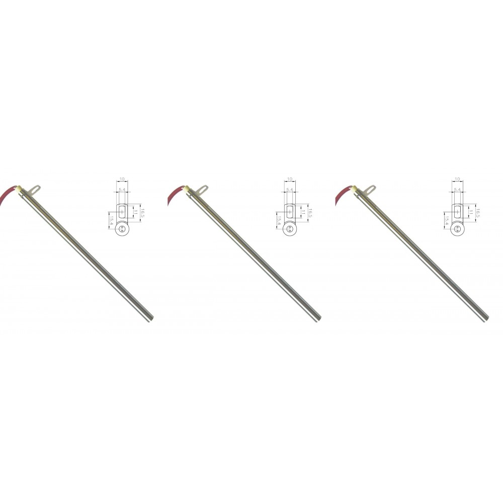 Tändelement pelletskamin för Edilkamin och andra, total längd 280mm, 470W - x3 | Tändelement pelletskamin | Pelletskamin reservdelar |
