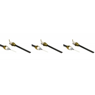 Tändelement pelletskamin med svart kvartskristall för Eco Spar, BURNiT, Whitfield, Lennox, total längd 126mm, 400W - x3 - Kampanjer