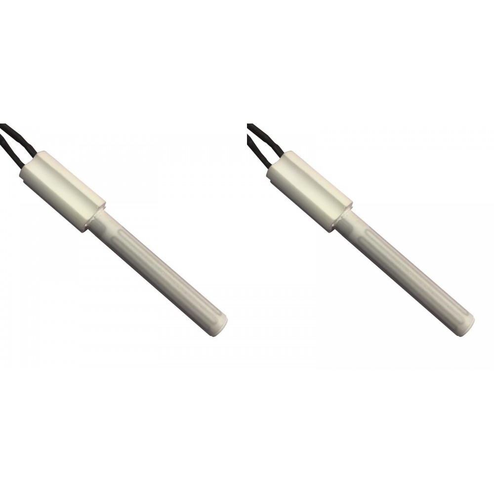 Keramiskt tändelement pelletskamin Eco Spar, BURNiT, Ashley, Adler, AMG, Piazzetta, total längd 102mm, 250W - x2 | Tändelement pelletskamin | Pelletskamin reservdelar |