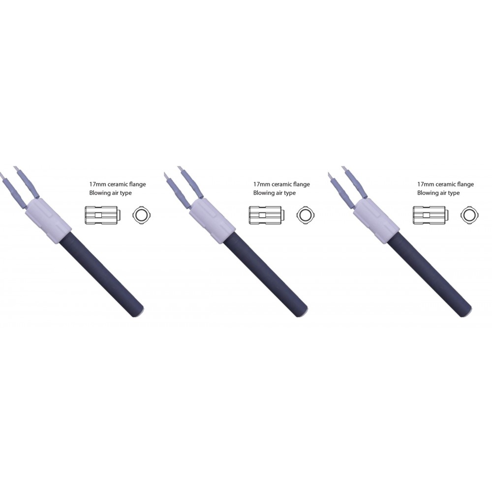 Keramiskt tändelement pelletskaminför BURNiT, Palazzetti och andra, total längd 113mm, 260W - x3 | Tändelement pelletskamin | Pelletskamin reservdelar |